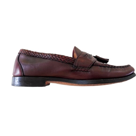 ALLEN EDMONDS Maxfield Men\'s Burgundy Tassel Loafer Size 8.5 E Made In USA main image 4
